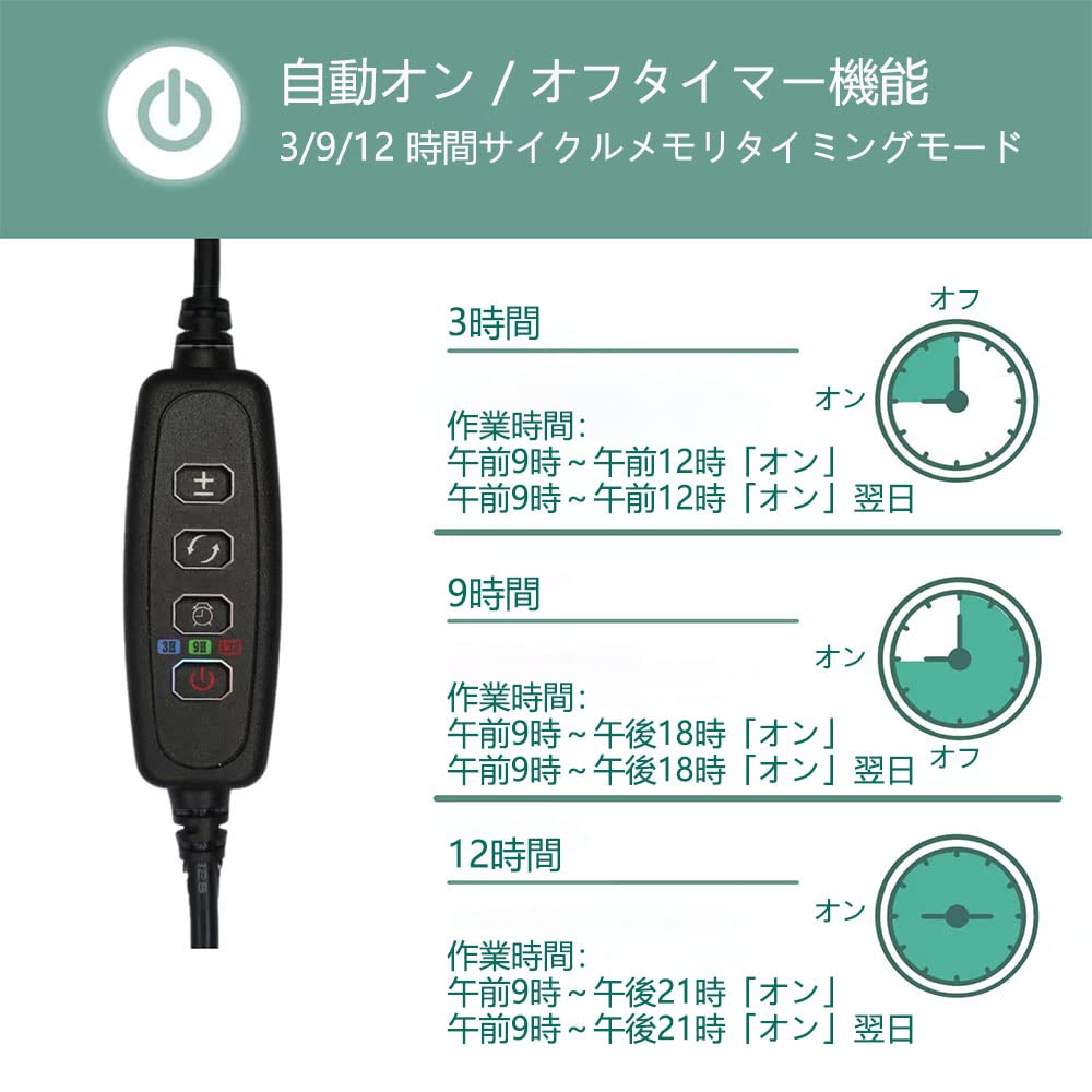 Amazon.co.jp: LED植物育成ライト、スタンド付き4ヘッドプラントライト